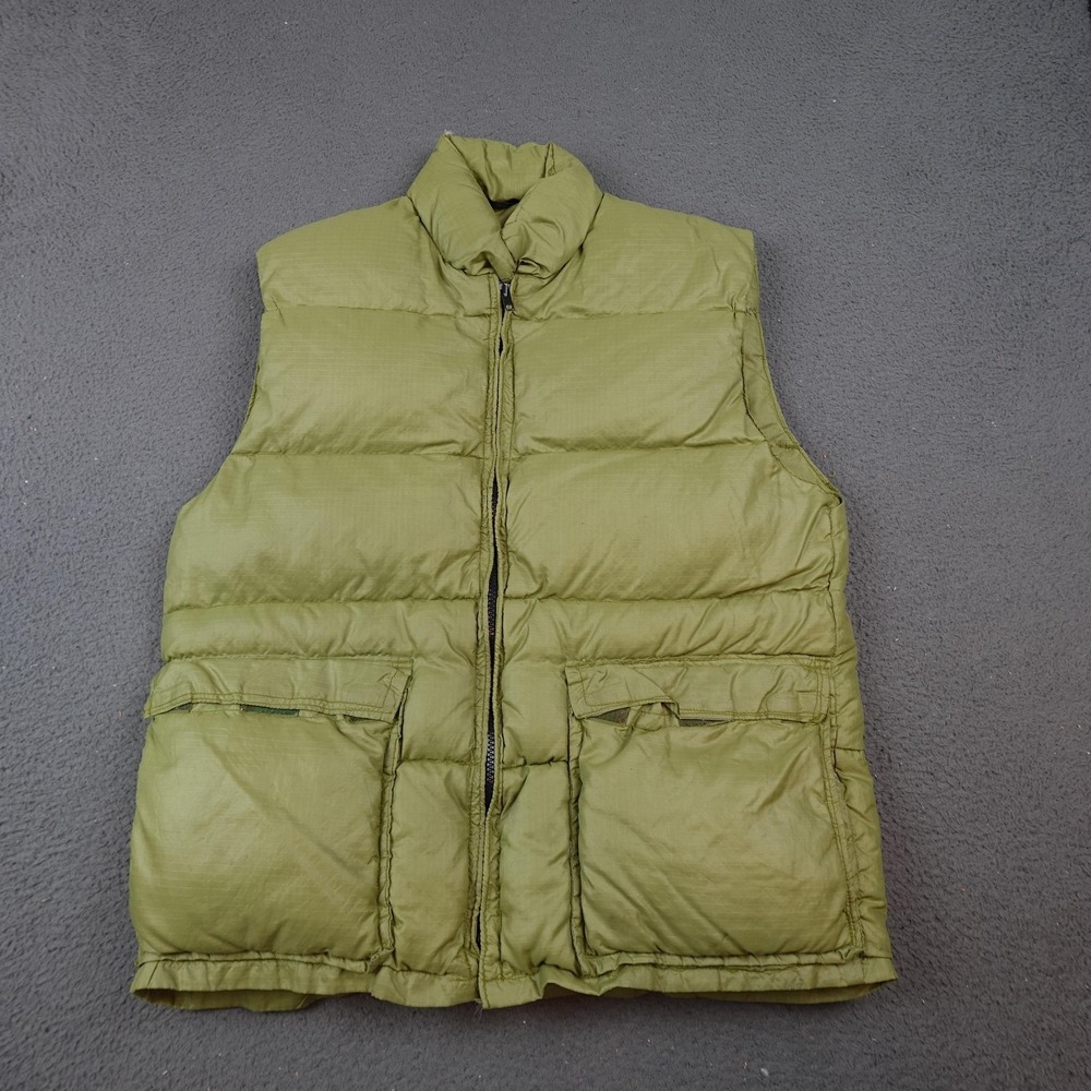 Vintage Frostline Kit Vest Mens Medium Green Down Puffer Quilted Zip Insulated